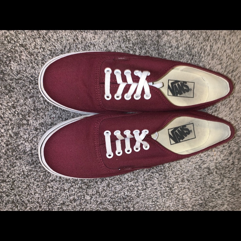 Maroon vans!
